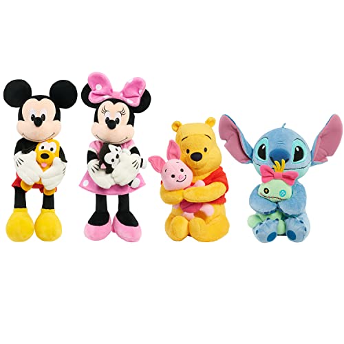 DISNEY CLASSIC Lil Friends Winnie The Pooh and Piglet Plush Stuffed Animal, Officially Licensed Kids Toys for Ages 0+, Gifts and Presents by Just Play