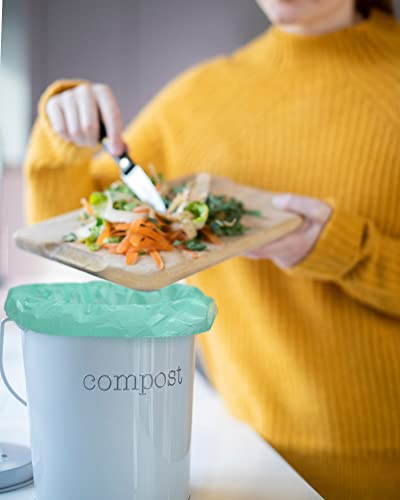 Compostable Trash Bags 1.2 Gallon 150 Packs,AYOTEE Small Compost Bags,Small Biodegradable Trash Bags Green Are Suitable For 1-2 Gallon And 4-8 Liter Tiny Trash bags can liner