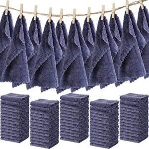 newwiee 100 pcs microfiber towels absorbent washcloths bulk 12 x 12 inch soft quick drying face towels bath cloths coral velvet bathroom wash clothes for bath spa facial fingertip (dark grey)