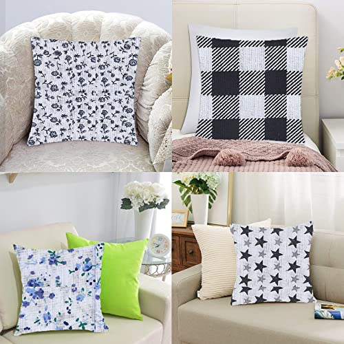 Handheld Sewing Machine Kit for Beginner, Include 8 Pcs 20''x20''/50x50cm Cotton Fabric Sheets for Cushion Pillow, Portable, Easy to Use with Instruction, Family Necessities