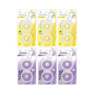 deodorizing toilet paper clip on attachment to remove unpleasant bathroom scents and smells. natural smelling aromas released as lavatory tissue rolls spin leaving the air smelling fresh and clean (lavender/citrus, 12)