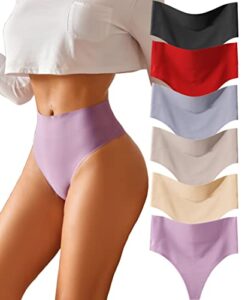 knowyou high waisted thongs for women seamless underwear for women no show sexy breathable panties for laides 6 pack