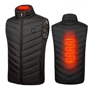 dasayo men women heating vest plus size winter outdoor warm clothing dual control 2 rechargeable coat lightweight warm jacket