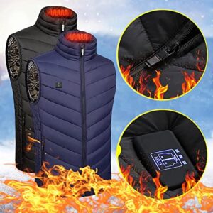 DASAYO Men Women Heating Vest Plus Size Winter Outdoor Warm Clothing Dual Control 2 Rechargeable Coat Lightweight Warm Jacket