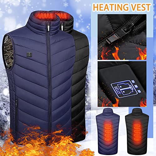 DASAYO Men Women Heating Vest Plus Size Winter Outdoor Warm Clothing Dual Control 2 Rechargeable Coat Lightweight Warm Jacket