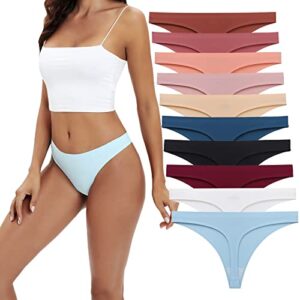 sweetsnow plus size thongs for women underwear seamless xxl thong panties no show multicolor 10-pack