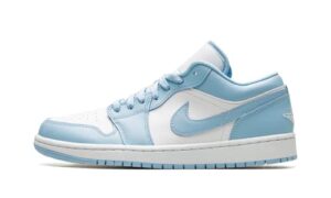 jordan womens wmns air 1 low dc0774 141 ice blue - size 7.5w