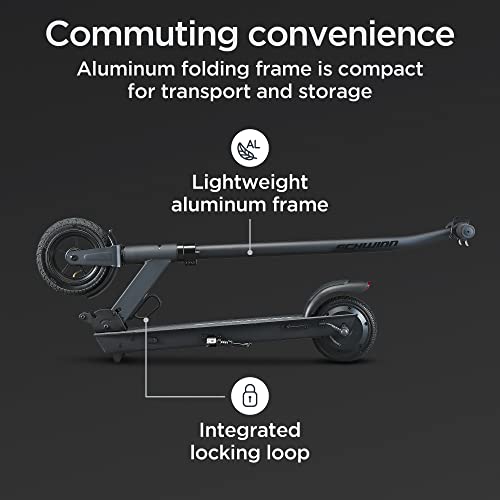 Schwinn Tone 2 Mens and Womens Electric Scooter, Fits Youth/Adult Riders Ages 13+, Max Rider Weight 220lbs, Max Speed of 15MPH, Lightweight, Folding, Locking Aluminum Frame, Black