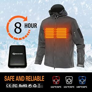 ANTARCTICA GEAR Heated Jacket for Men with Battery Pack, Men's Heated Tactical Jacket Winter Outdoor Soft Shell Heating Coat