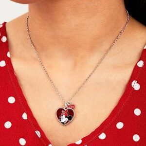 Disney Girls Minnie Mouse BFF Necklace Set of 3 - Best Friends Necklaces with BFF Charm and Minnie Mouse Pendant