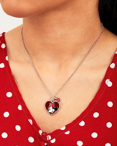 Disney Girls Minnie Mouse BFF Necklace Set of 3 - Best Friends Necklaces with BFF Charm and Minnie Mouse Pendant