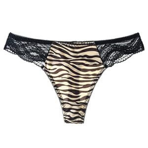 ydydafy seamless thongs for women, lace t back low waist 100% cotton crotch thongs for women leopard thong bikini