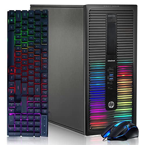 HP RGB Gaming PC Desktop Computer - Intel Quad I7-4770 up to 3.9GHz, GeForce GTX 1660 Super 6G, 32GB Memory, 1TB SSD, RGB Keyboard & Mouse, WiFi & Bluetooth 5.0, Win 10 Pro (Renewed)
