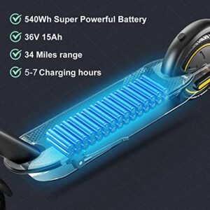 Electric Scooter Adults 500W with App, up to 20 MPH & 30-35 Miles, Folding Scooter for Adults with Double Braking System and W. Capacity 250lbs, UL Certified