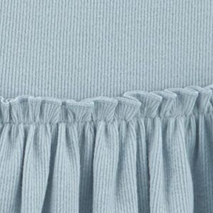 Simple Joys by Carter's Girls' Short-Sleeve and Sleeveless Dress Sets, Sage Green/White Lemon, 7