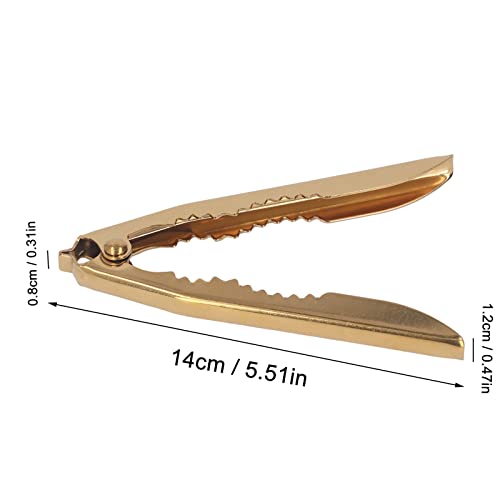 ZJchao Crab Cracker, Stainless Steel Gold Seafood Tools Non Slip Robust Crab Lobster Crackers Nutcracker Chestnut Walnut Opener Clip for Home Kitchen Hotel Seafood