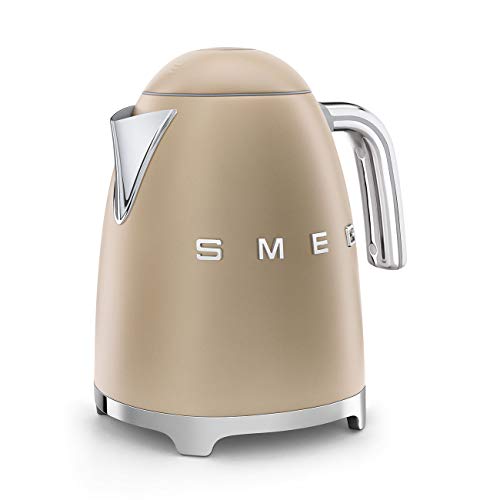 Smeg Electric Kettle Matte Champagne & 2-Slice Toaster Matte Champagne