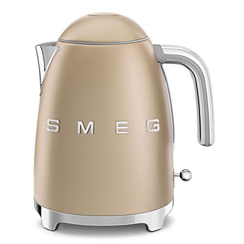 Smeg Electric Kettle Matte Champagne & 2-Slice Toaster Matte Champagne