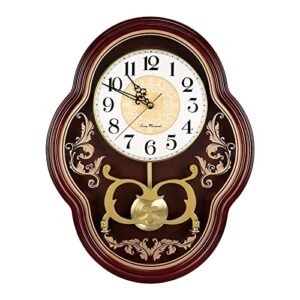 yeqkinig wall clock 15 inch large silent clock, battery powered, no ticking quartz pendulum clock,wall clock for living room decor，suitable for bedroom、bathroom、farmhouse、kitchen...