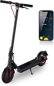 electric scooter 450w powerful motor,19mph speed and 8.5” honeycomb solid tires,anti-theft lock,wide deck portable & folding e scooter for adults