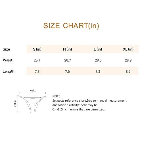 DEANGELMON G-string Thongs Women Underwear Thong Seamless Panties Stretch T-back Tangas Low Rise Microfiber Pack (5P6,M)