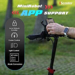 iScooter iX3 Electric Scooter Adults, 10" Off Road Pneumatic Tubeless Tires, 800W Motor E-Scooter Up to 25 Miles Range, 25MPH Top Speed, Adjustable Handlebar Height, Foldable Scooter with APP