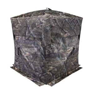 Ameristep FieldView 3 Durable One-Way View See-Through Mesh Hub Style Hunting Ground Blind | 3 Hunters Concealment | Mossy Oak DNA Camo