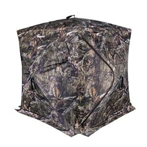 Ameristep FieldView 3 Durable One-Way View See-Through Mesh Hub Style Hunting Ground Blind | 3 Hunters Concealment | Mossy Oak DNA Camo