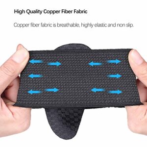 Connfiton Copper Arch Support, Arch Pain Relief Plus Support, Foot Arch Support/Sleeves- Plantar Fasciitis Relief, Foot Care, Heel Spurs, Feet Pain Relief,Flat Feet.(1 Pair Black - Unisex One Size)