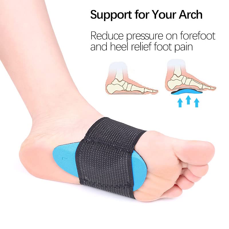 Connfiton Copper Arch Support, Arch Pain Relief Plus Support, Foot Arch Support/Sleeves- Plantar Fasciitis Relief, Foot Care, Heel Spurs, Feet Pain Relief,Flat Feet.(1 Pair Black - Unisex One Size)