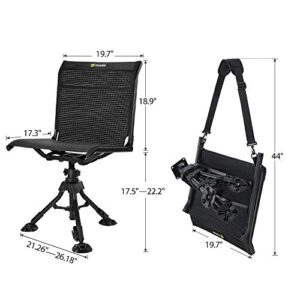 TIDEWE Hunting Blind (Veil Rush) & 3 Legs Hunting Chair