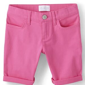 The Children's Place Girls' Solid Skimmer Shorts, Rose, 8