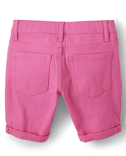 The Children's Place Girls' Solid Skimmer Shorts, Rose, 8