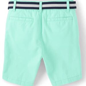 The Children's Place Boys' Belted Chino Shorts, Sky Blue, 8