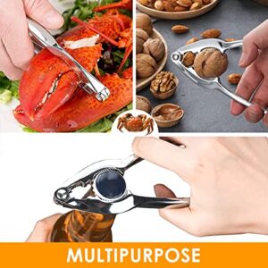 10Pcs Seafood Tools Set Crab Leg Crackers and Tools Set with 2 Crab Leg Crackers and 2 Stainless Steel Crab Forks Nut Cracker Lobster Leg Opener Set for Kitchen Seafood Party Restaurant