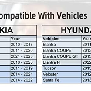 Hyundai & KIA Rear View Mirror, Interior Rear Mirror, Rearview Mirror, Bracket Mount Compatible With 2010-2019 KIA Forte Koup Optima K5 Rio Sorento Soul, Hyundai Elantra Tucson Veloster Santa Fe, car