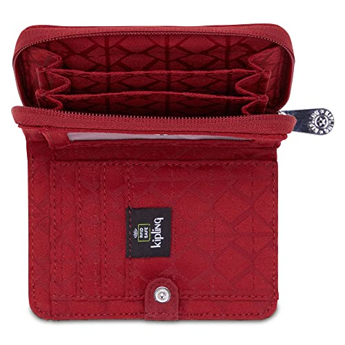 Kipling Women's Money Love Wallet, RFID Anti-Hacker Technology Wallet, Polyester Zip Closure Wallet