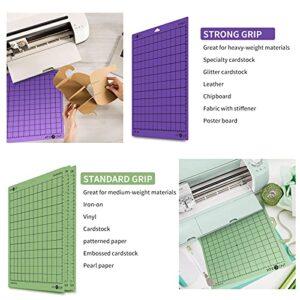 HTVRONT 6 Pack Cutting Mat 12x12 for Cricut Explore Air 2/Air/One(StandardGrip, LightGrip, StrongGrip, FabricGrip), Variety Adhesive Sticky Cutting Mats Accessories for Cricut