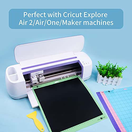 HTVRONT 6 Pack Cutting Mat 12x12 for Cricut Explore Air 2/Air/One(StandardGrip, LightGrip, StrongGrip, FabricGrip), Variety Adhesive Sticky Cutting Mats Accessories for Cricut