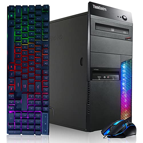 Lenovo Gaming PC Desktop Computer - Intel Quad I5 up to 3.6GHz, GeForce GTX 1660 Super 6G GDDR6, 32GB Memory, 256G SSD + 3TB, RGB Keyboard & Mouse, WiFi & Bluetooth 5.0, DVD, W10P64 (Renewed)