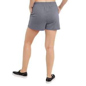 Hanes Women's Originals Tri-Blend Pockets, Lightweight Jersey Shorts, 2.5", Athletic Navy PE Heather, X Large