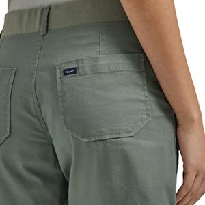 Lee Women's Flex-to-Go Mid-Rise Relaxed Fit 6" Cargo Short, Fort Green