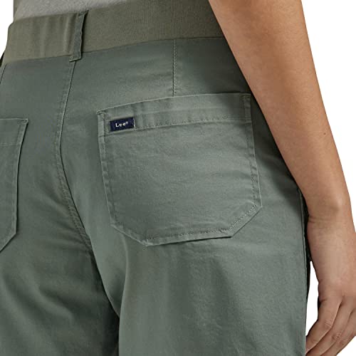 Lee Women's Flex-to-Go Mid-Rise Relaxed Fit 6" Cargo Short, Fort Green