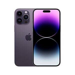 apple iphone 14 pro max, 256gb, deep purple - unlocked (renewed)