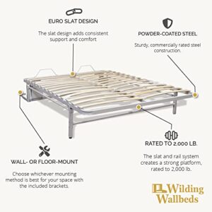 Wilding Wallbeds | Deluxe Murphy Frame | Vertical Wallbed, DIY Wood Frame, Folding Cabinet, Wall Bed for Guestroom Easy to Build, Bed Frame (Queen)