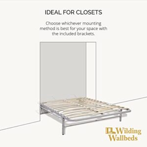 Wilding Wallbeds | Deluxe Murphy Frame | Vertical Wallbed, DIY Wood Frame, Folding Cabinet, Wall Bed for Guestroom Easy to Build, Bed Frame (Queen)