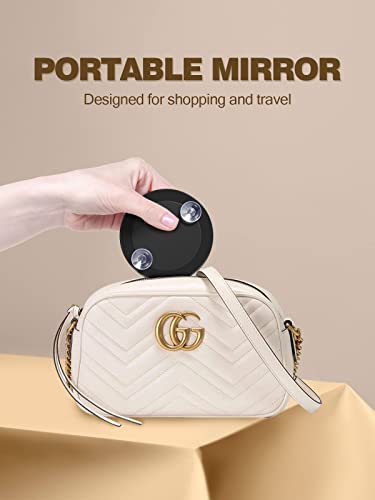 Macaki 20X Magnifying Mirror with 2 Suction Cups, 3.5 inches Magnified Makeup Mirror and Slant Tweezers,1PCS