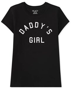 the children's place kids' short sleeve family graphic t-shirt, daddy's girl