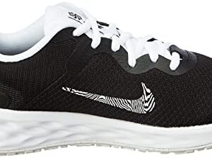 Nike Women's Revolution 6 Next Nature Running Shoes, Black/White, 6.5 M US