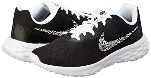 Nike Women's Revolution 6 Next Nature Running Shoes, Black/White, 6.5 M US